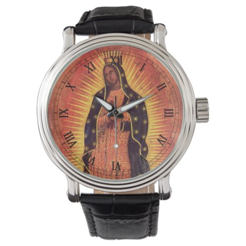 Vintage Religion Virgin Mary Our Lady of Guadalupe Watch