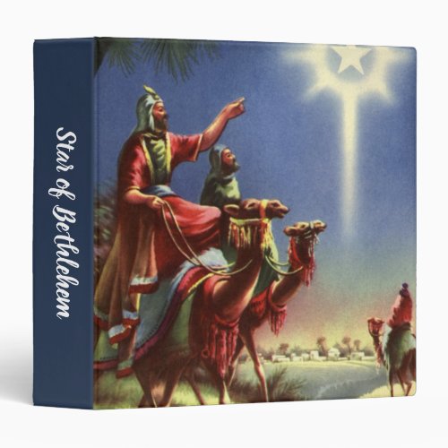 Vintage Religion Wise Men with Star of Bethlehem 3 Ring Binder