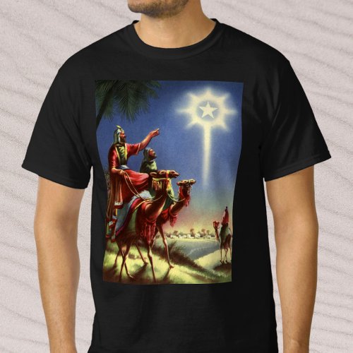 Vintage Religion Wise Men with Star of Bethlehem T_Shirt