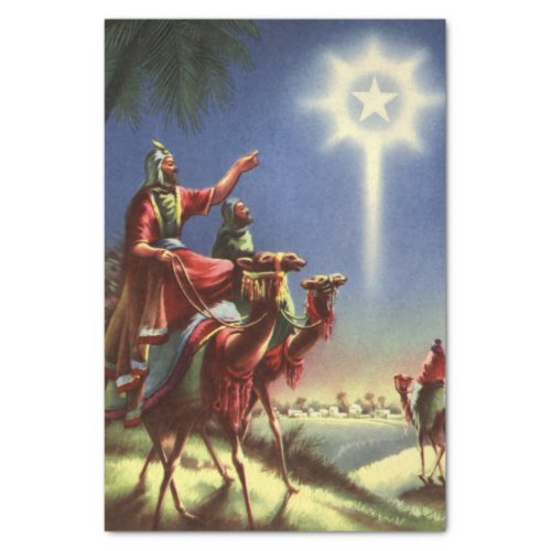 Vintage Religion Wise Men with Star of Bethlehem Tissue Paper