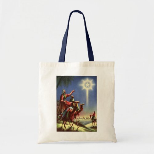 Vintage Religion Wise Men with Star of Bethlehem Tote Bag