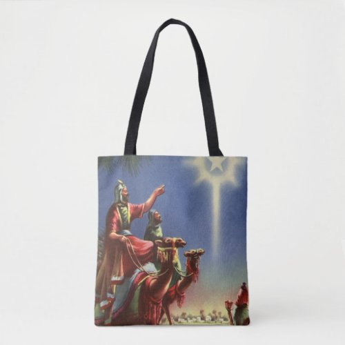 Vintage Religion Wise Men with Star of Bethlehem Tote Bag