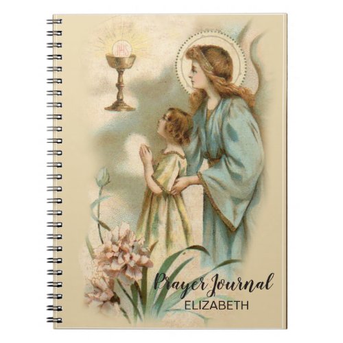 Vintage Religious Angel First Communion Notebook