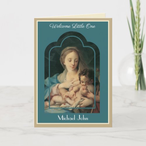 Vintage Religious Baby Virgin Mary Card