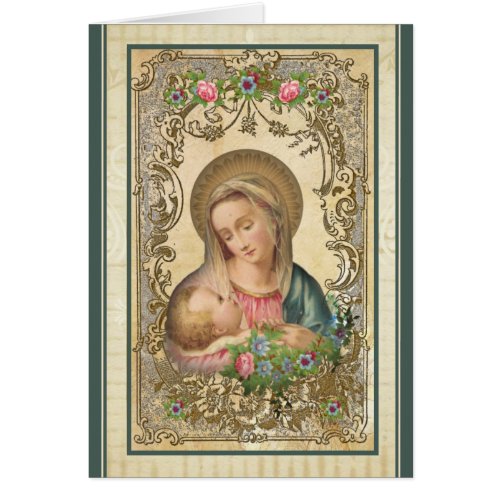 Vintage Religious Blessed Virgin Mary Baby Jesus