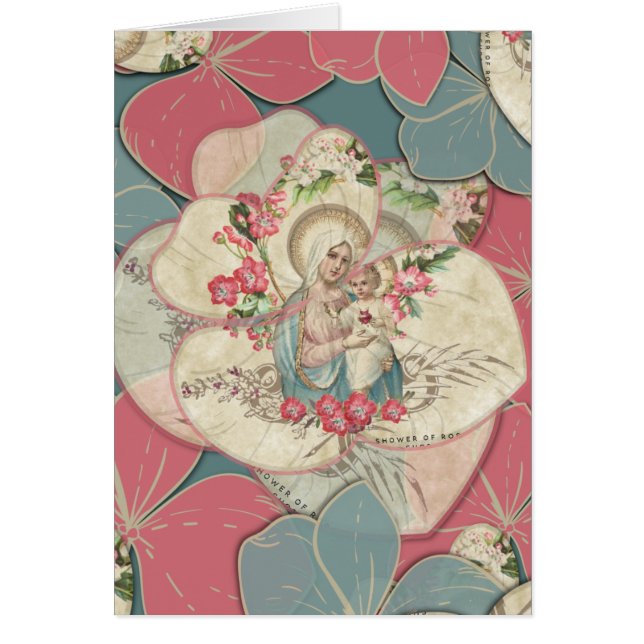 Vintage Religious Blessed Virgin Mary Baby Jesus (Front)