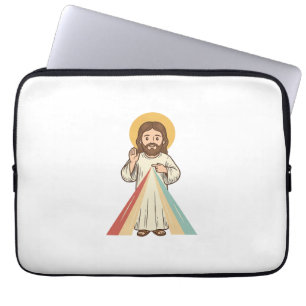 Vintage Religious Blessing Vector Shirt Design_1 Laptop Sleeve