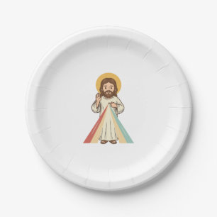 Vintage Religious Blessing Vector Shirt Design_1 Paper Plates