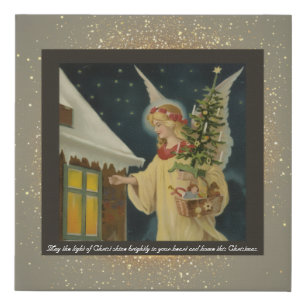 Vintage Religious Christmas Canvas Wall Art
