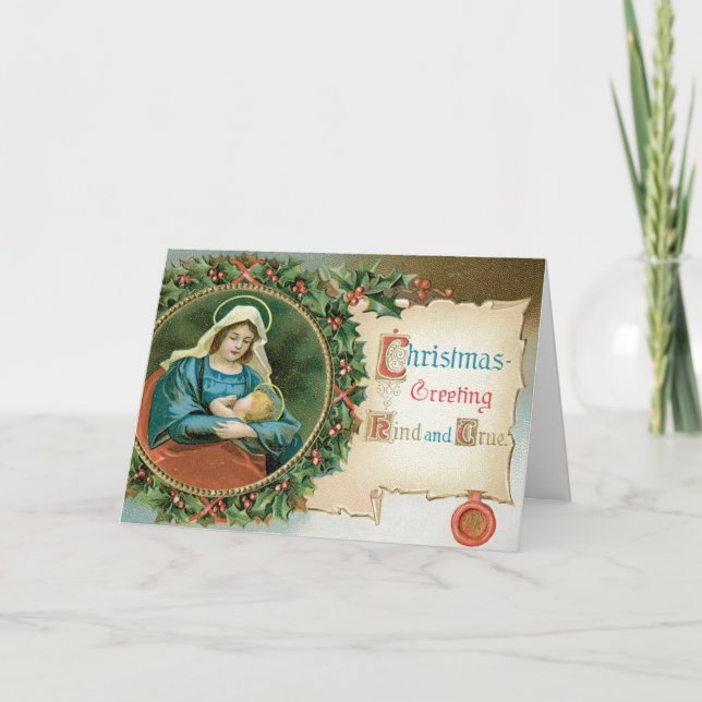 Vintage Religious Christmas Card (Front)
