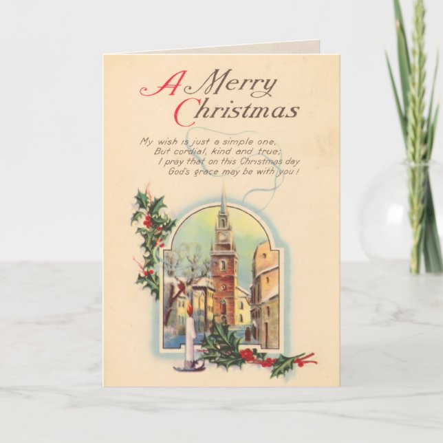 Vintage Religious Christmas Card (Front)