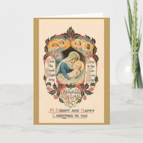 Vintage Religious Christmas Greeting Card