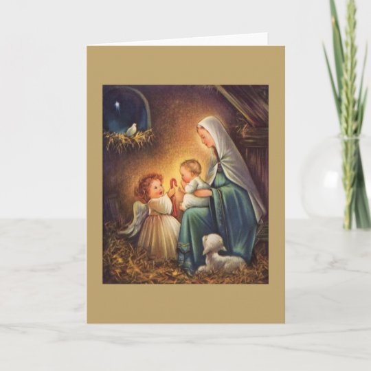 Vintage Religious Christmas Greeting Card | Zazzle.com