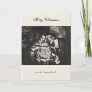Vintage Religious Christmas Nativity Christian Card