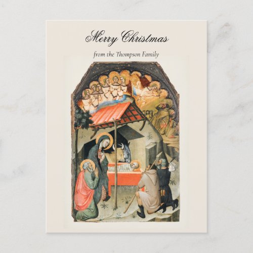 Vintage Religious Christmas Nativity Christian  Holiday Postcard