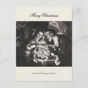 Vintage Religious Christmas Nativity Christian Holiday Postcard