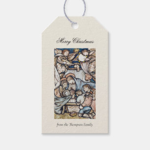 Vintage Religious Christmas Nativity Christian Joy Gift Tags