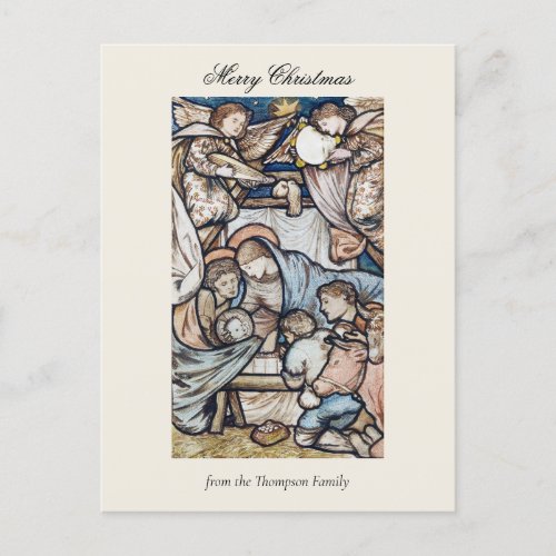 Vintage Religious Christmas Nativity Christian Joy Holiday Postcard