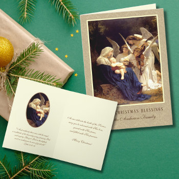 Vintage Religious Christmas Virgin Mary Baby Jesus Holiday Card by ShowerOfRoses at Zazzle