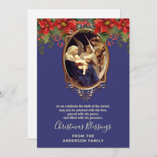 Vintage Religious Christmas Virgin Mary Jesus  Holiday Card