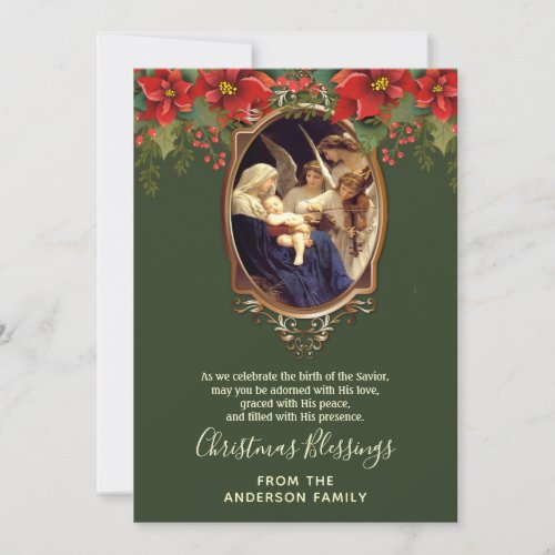 Vintage Religious Christmas Virgin Mary Jesus Holiday Card