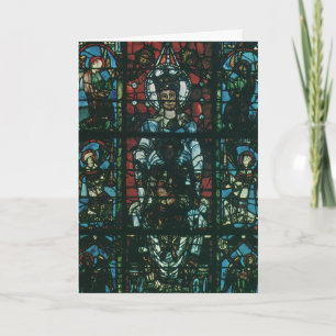 Vintage Religious Church Stained Glass Window Card