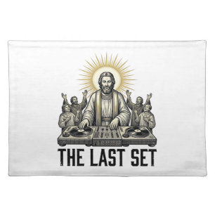 Vintage Religious DJ The Last Set Shirt Design_1 Cloth Placemat