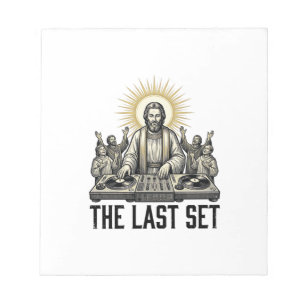 Vintage Religious DJ The Last Set Shirt Design_1 Notepad