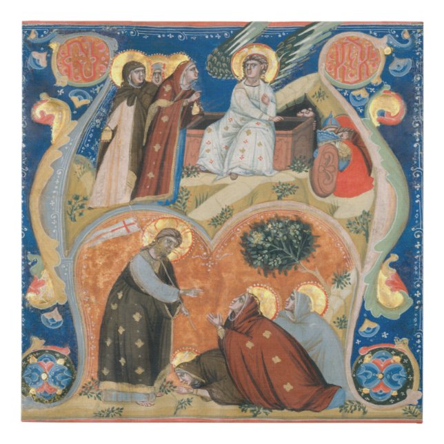 Vintage Religious Easter Art Faux Canvas Print (Front)