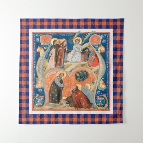 Vintage Religious Easter Art Tapestry