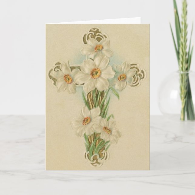 Vintage Religious Easter Note Card (Front)