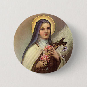 Vintage Religious Easter, Nun with Cross Button