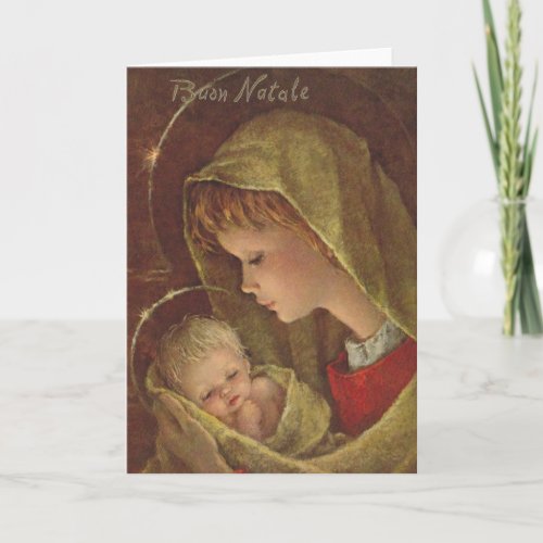 Vintage Religious Italian Christmas Card