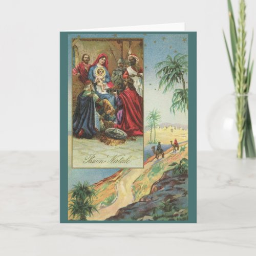 Vintage Religious Italian Christmas Card