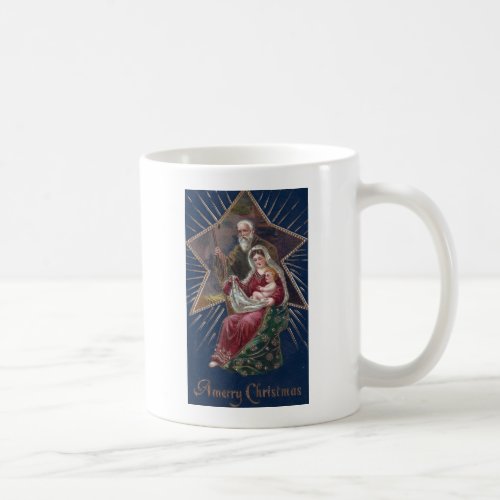 Vintage Religious Mary and Baby Jesus Christmas Coffee Mug