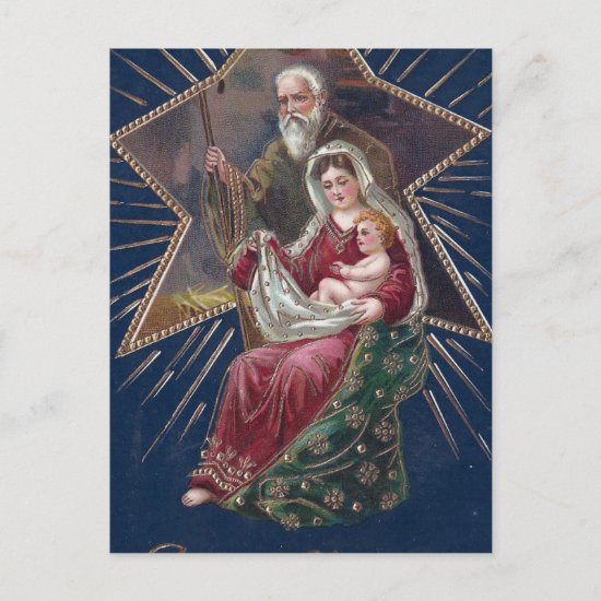 Vintage Religious Mary and Baby Jesus Christmas Holiday Postcard