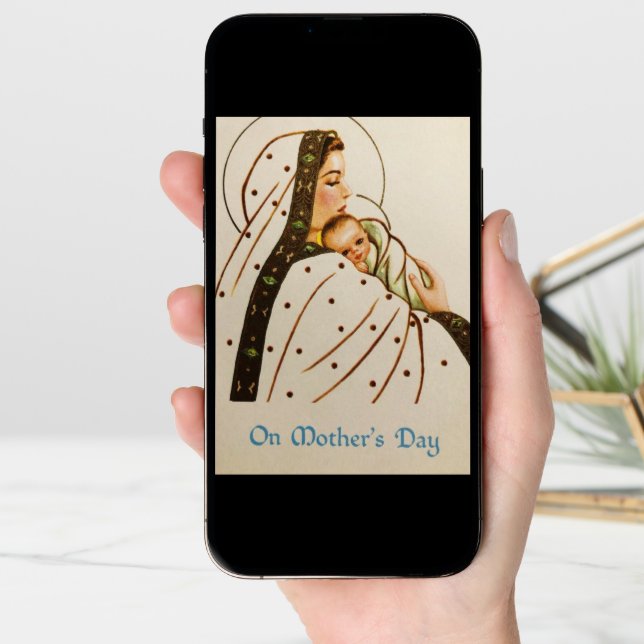 Vintage Religious Mother's Day Greeting Card (Front Digital)