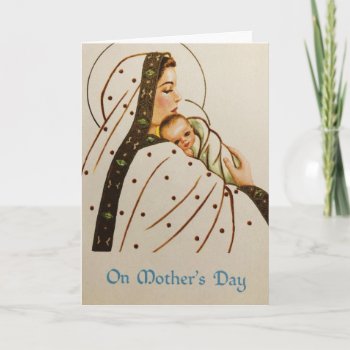 Vintage Religious Mother's Day Greeting Card by RetroMagicShop at Zazzle