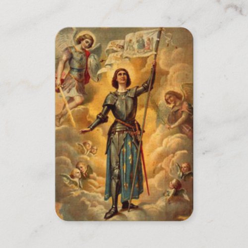 Vintage Religious St Joan of Arc Prayer Holy Card