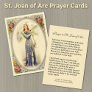 Vintage Religious St. Joan of Arc Prayer Holy Card