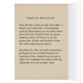 Vintage Religious St. Rita Cascia Catholic Prayer (Inside (Left))