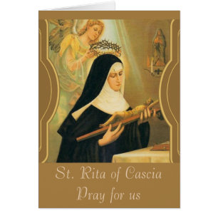 Vintage Religious St. Rita Cascia Prayer