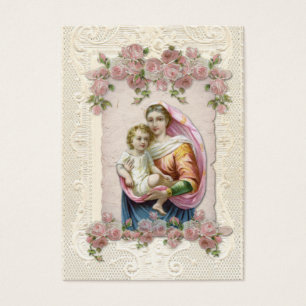 Vintage Religious Virgin Mary Funeral Catholic