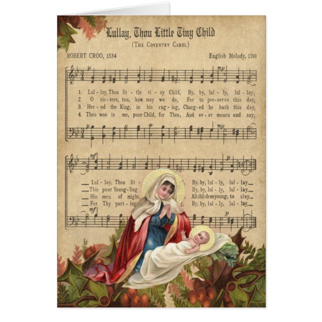 Vintage Religious Virgin Mary Jesus Music (Front)