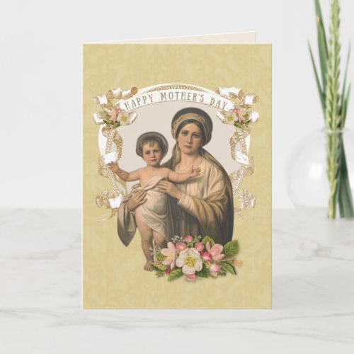 Vintage Religious Virgin Mary Mothers Day Holiday 