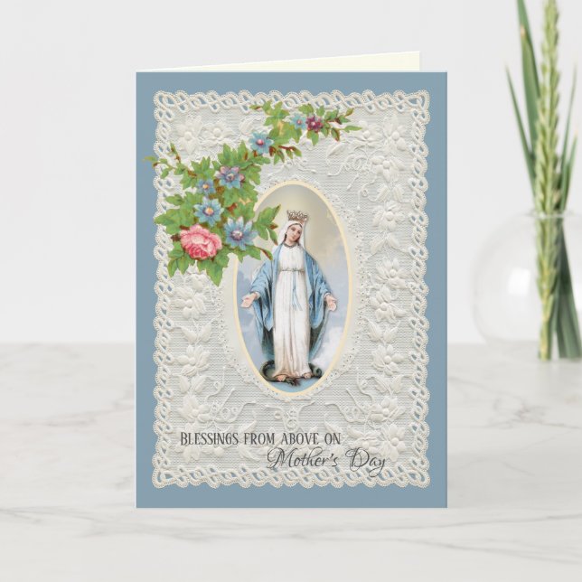 Vintage Religious Virgin Mary Mothers Day Holiday  (Front)
