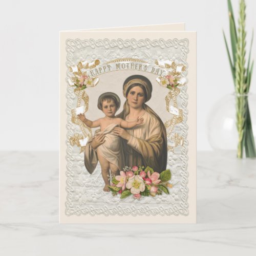 Vintage Religious Virgin Mary Mothers Day Holiday 