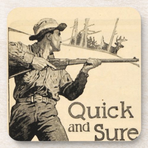 Vintage Remington Quick Sure Rifle Drink Coasters