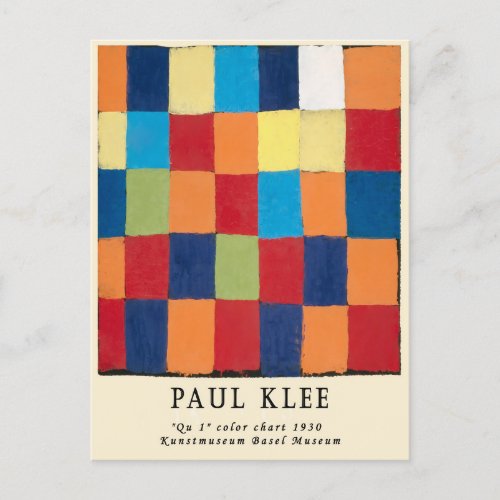 Vintage Remixed Paul Klee Abstract Art Bauhaus  Postcard
