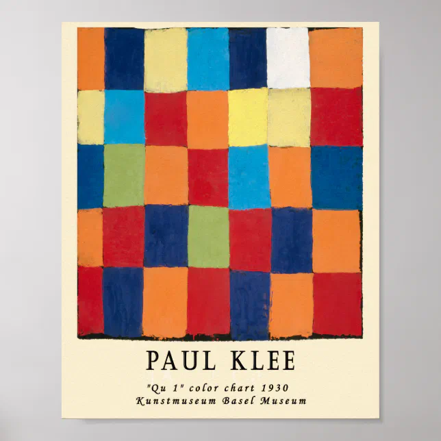 Vintage Remixed Paul Klee Abstract Art Bauhaus Poster | Zazzle